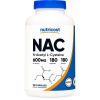 Nutricost NAC (N-Acetyl L-Cysteine) 600mg, 180 Capsules - Non-GMO, Gluten Free Supplement