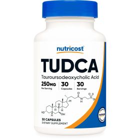 Nutricost Tudca 250mg, 30 Capsules (Tauroursodeoxycholic Acid) Supplement