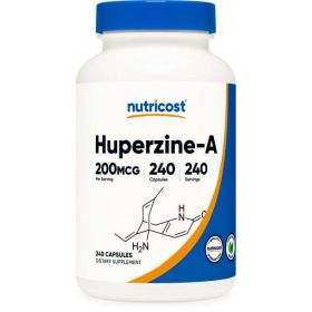 Nutricost Huperzine A Capsules 200mcg, 240 Capsules, 240 Servings, Supplement