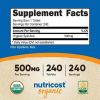 Nutricost Organic Spirulina 500mg, 240 Tablets - Gluten Free, Non-GMO, Supplement