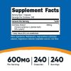 Nutricost Artichoke Extract 600mg, 240 Vegetarian Capsules - Non-GMO Supplement